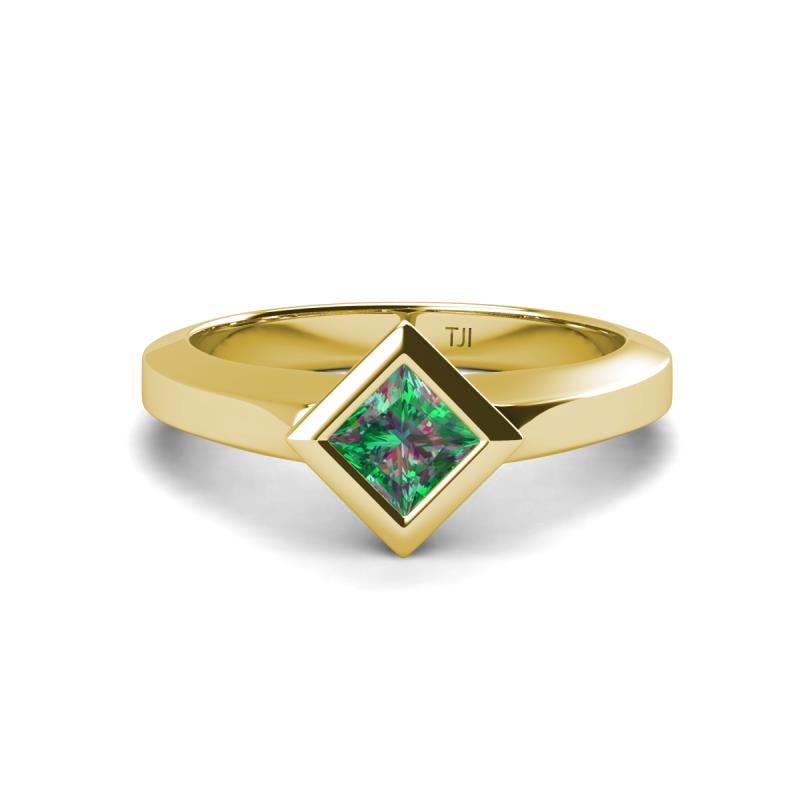 Emilia 6.00 mm Princess Cut Lab Created Alexandrite Solitaire Engagement Ring 
