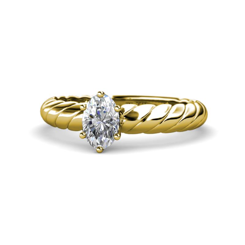 Eudora Classic 0.80 ct IGI Certified Lab Grown Diamond Oval Shape (7x5 mm) Solitaire Engagement Ring 