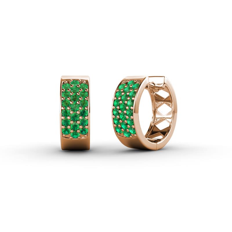 Anais Emerald Hoop Earrings 