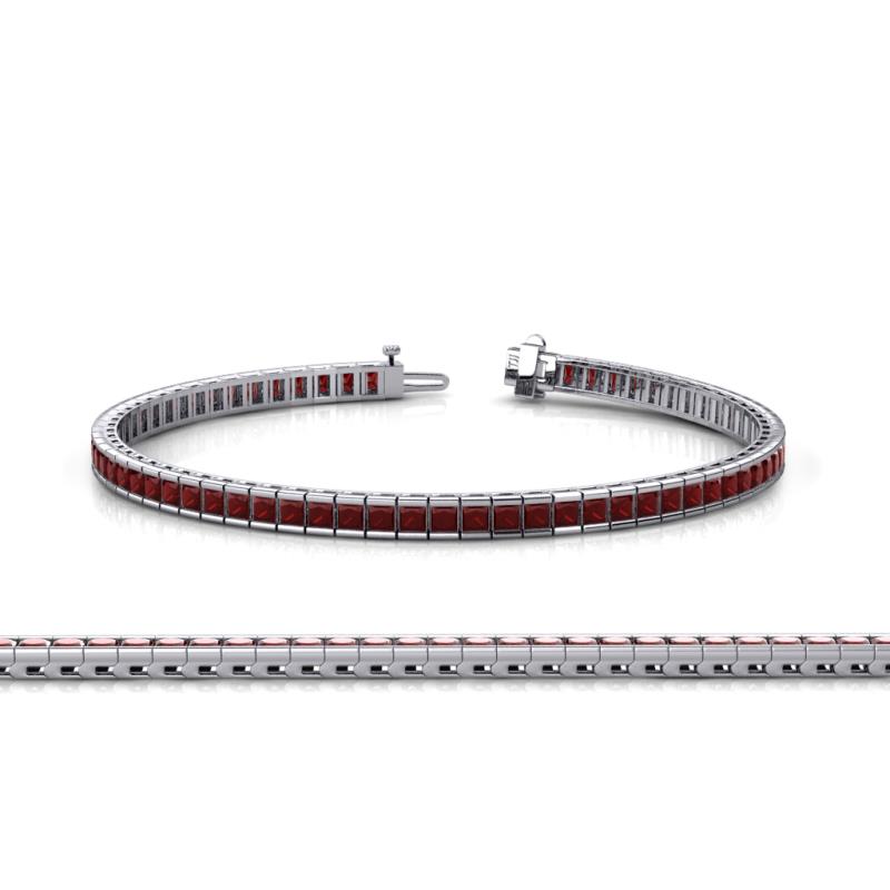 garnet and diamond tennis bracelet