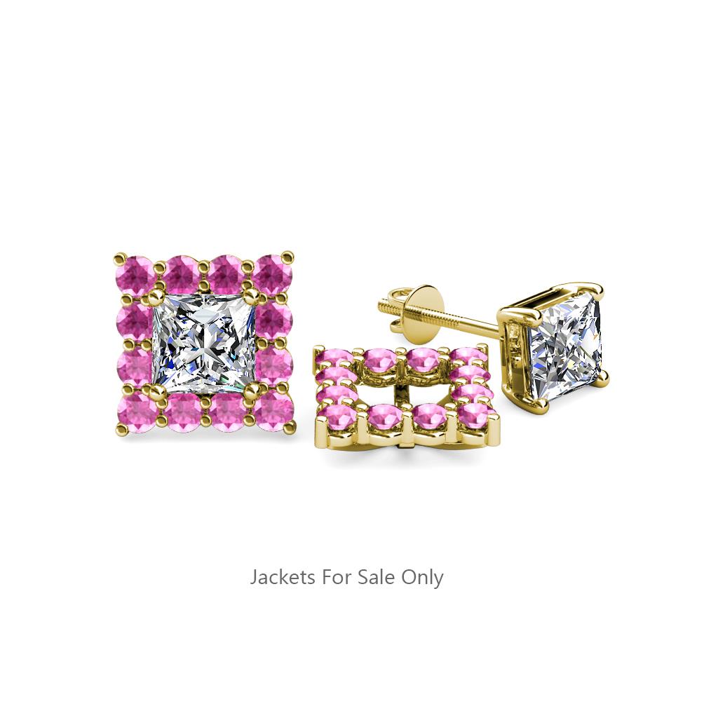 Serena Pink Sapphire Jacket Earrings 