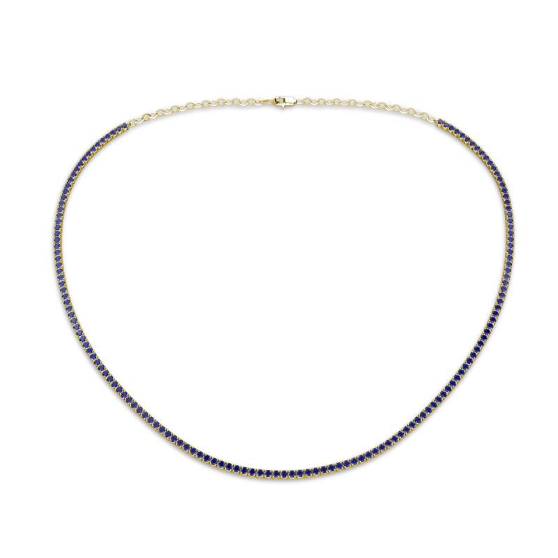 Gracelyn 1.70 mm Round Blue Sapphire Adjustable Tennis Necklace 