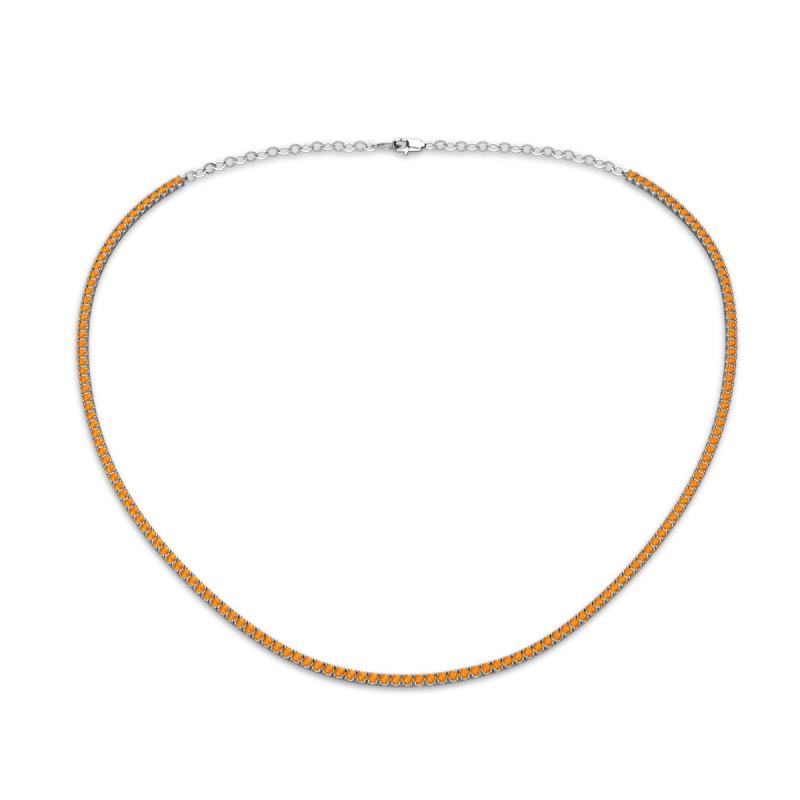 Gracelyn 1.70 mm Round Citrine Adjustable Tennis Necklace 