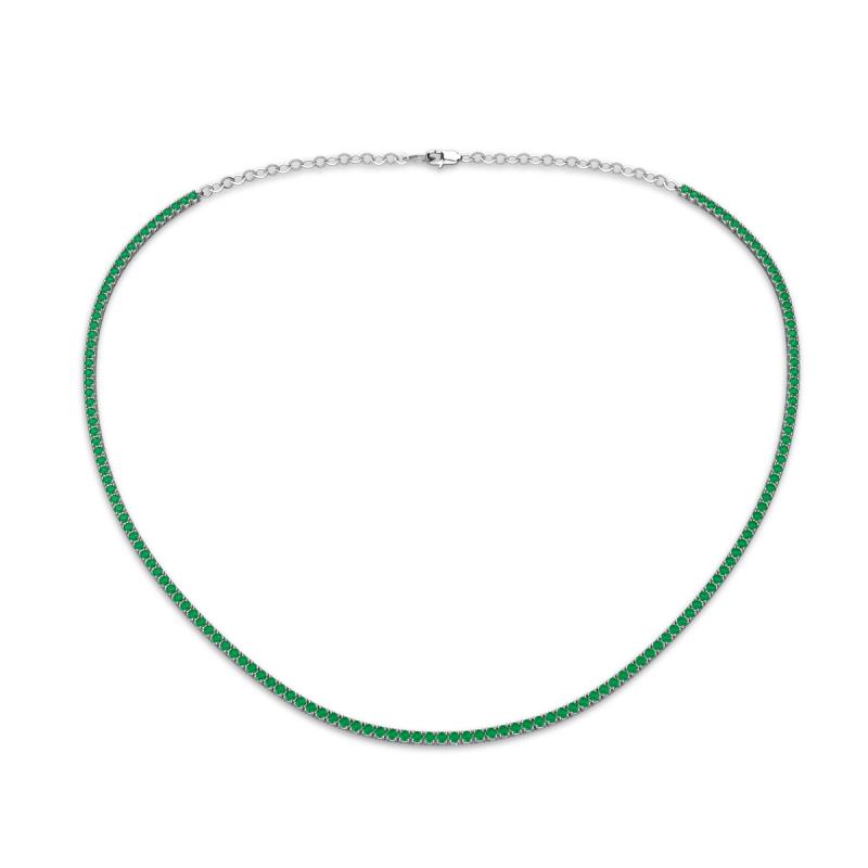 Gracelyn 1.70 mm Round Emerald Adjustable Tennis Necklace 