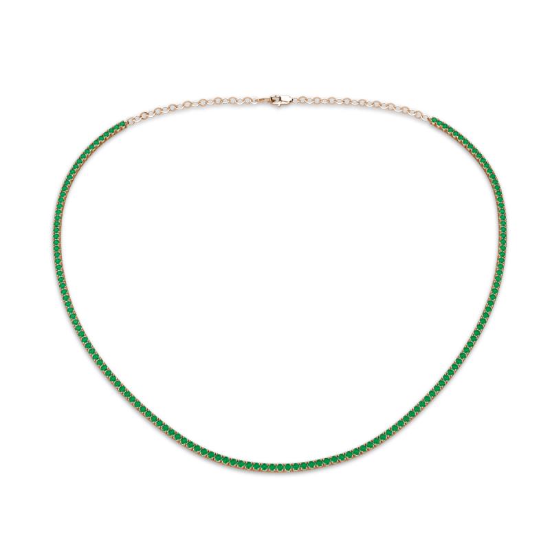 Gracelyn 1.70 mm Round Emerald Adjustable Tennis Necklace 