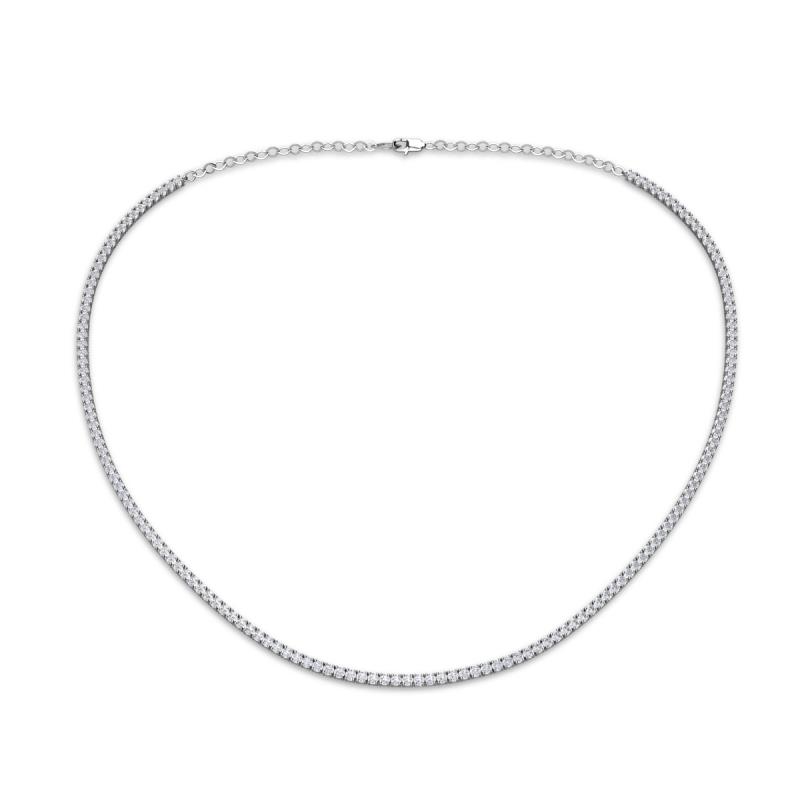 Gracelyn 1.70 mm Round White Sapphire Adjustable Tennis Necklace 