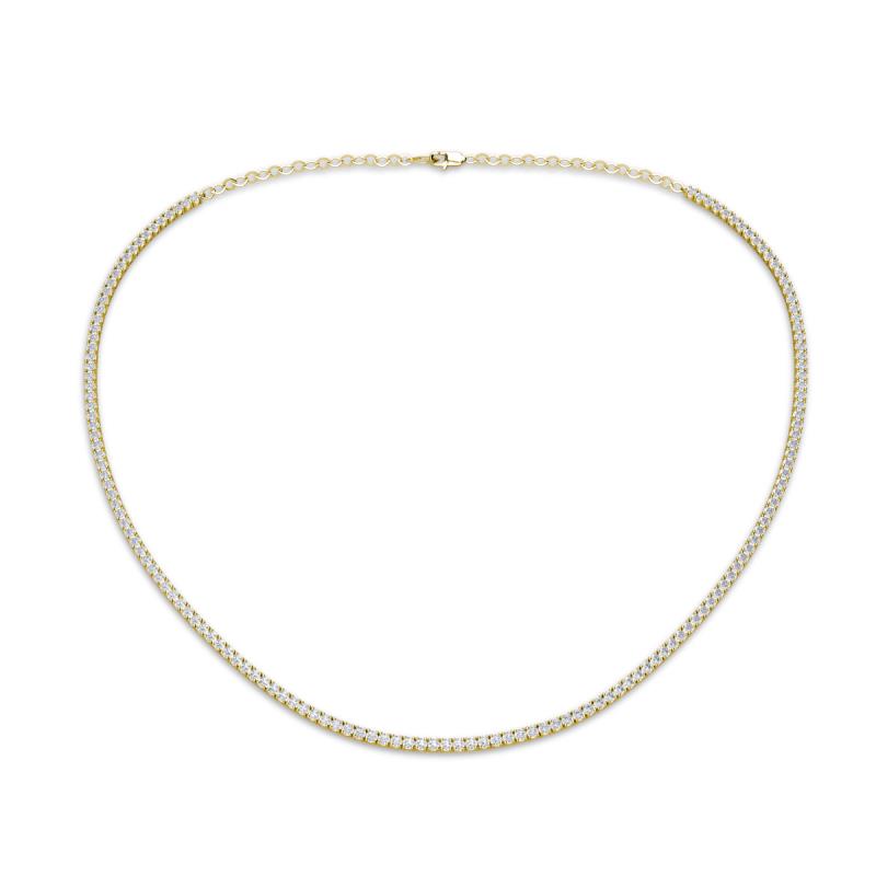 Gracelyn 1.70 mm Round White Sapphire Adjustable Tennis Necklace 