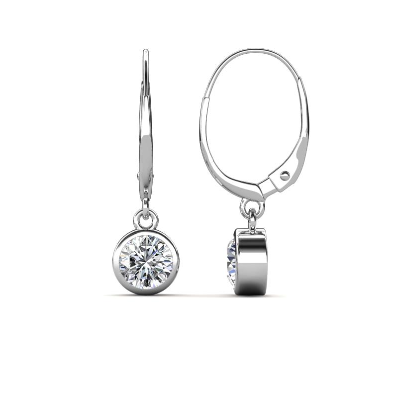 Cara Lab Grown Diamond (5mm) Solitaire Dangling Earrings 