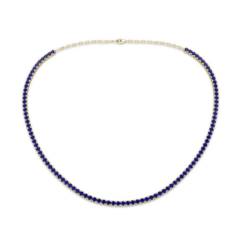 Gracelyn 2.20 mm Round Blue Sapphire Adjustable Tennis Necklace 