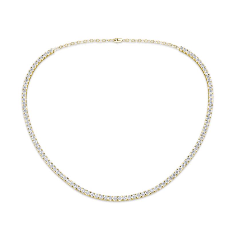 Gracelyn 2.20 mm Round White Sapphire Adjustable Tennis Necklace 