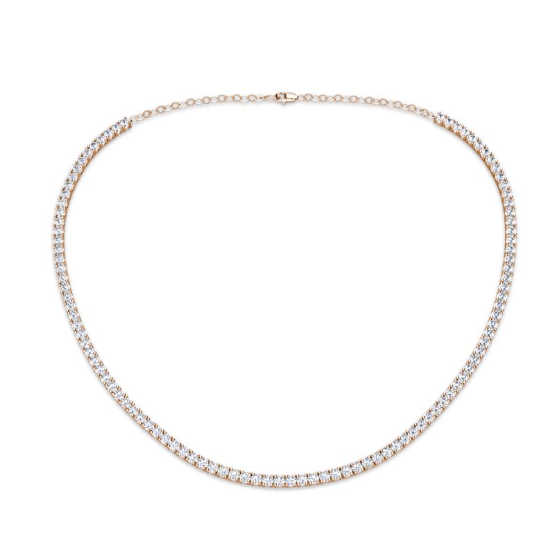 Gracelyn 2.20 mm Round Diamond Adjustable Tennis Necklace 