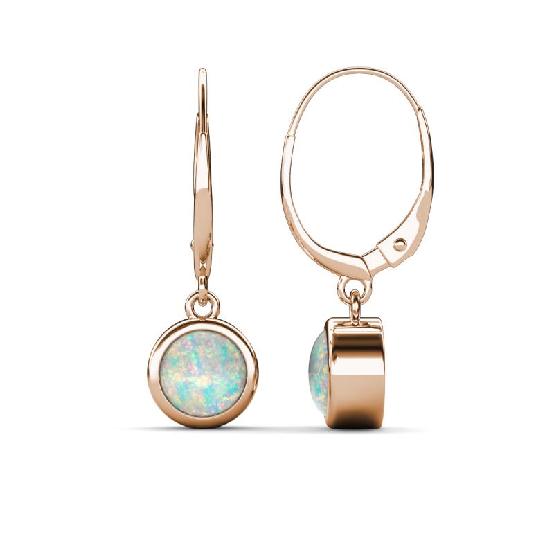 Cara Opal (6.5mm) Solitaire Dangling Earrings 