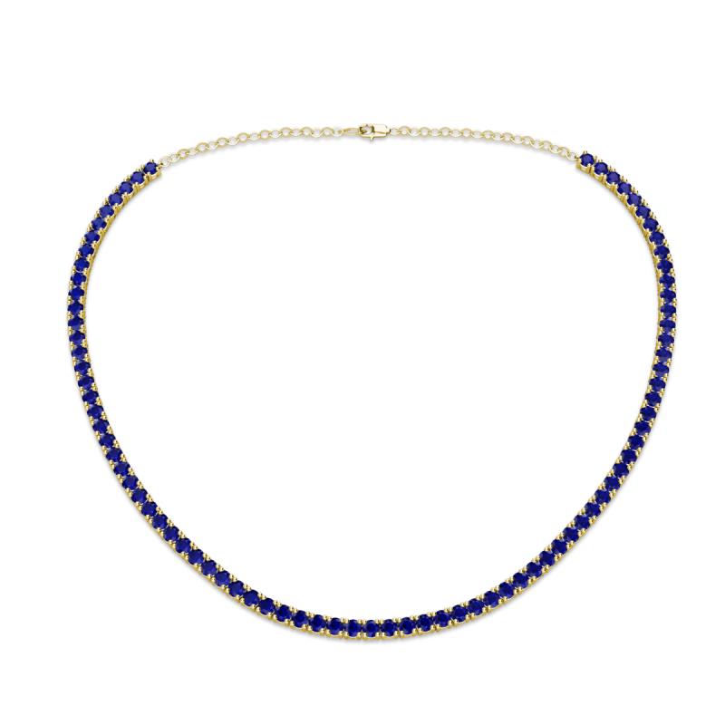 Gracelyn 2.70 mm Round Blue Sapphire Adjustable Tennis Necklace 