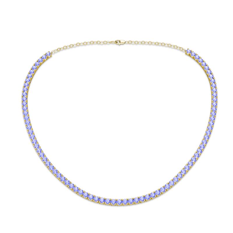 47.30 Carat Tanzanite 14K White Gold Diamond Necklace | Fashion Strada