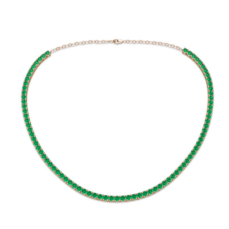 Gracelyn 2.70 mm Round Emerald Adjustable Tennis Necklace 