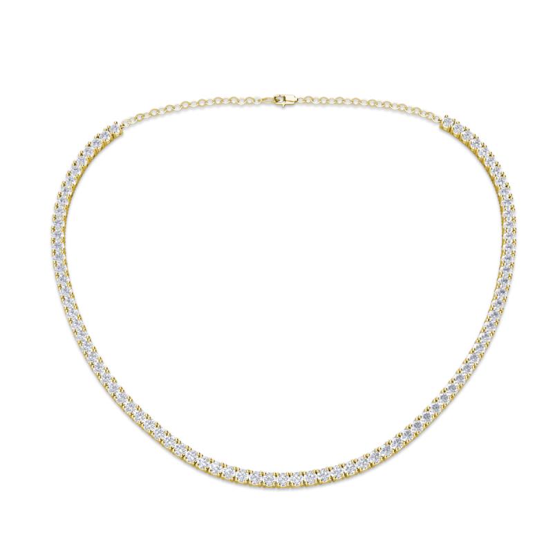 Gracelyn 2.70 mm Round White Sapphire Adjustable Tennis Necklace 