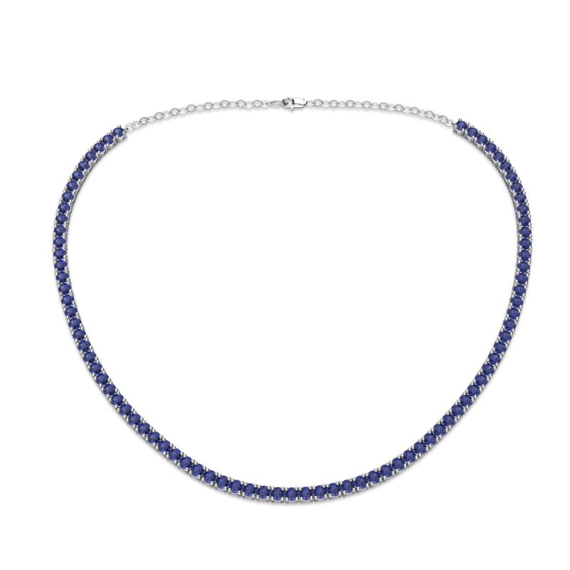Gracelyn 2.70 mm Round Iolite Adjustable Tennis Necklace 