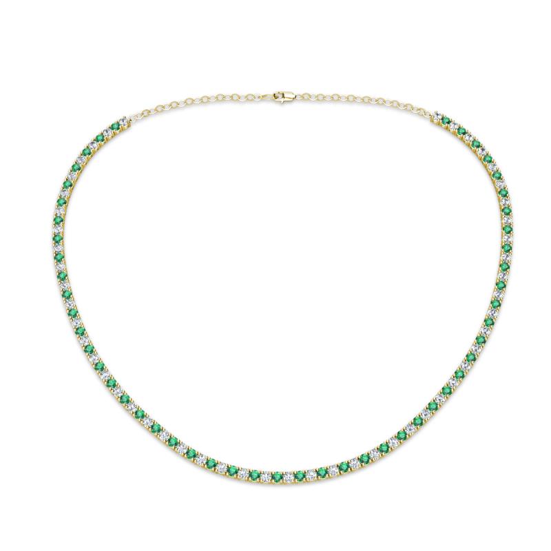 Gracelyn 2.20 mm Round Lab Grown Diamond and Lab Created Alexandrite Adjustable Tennis Necklace 