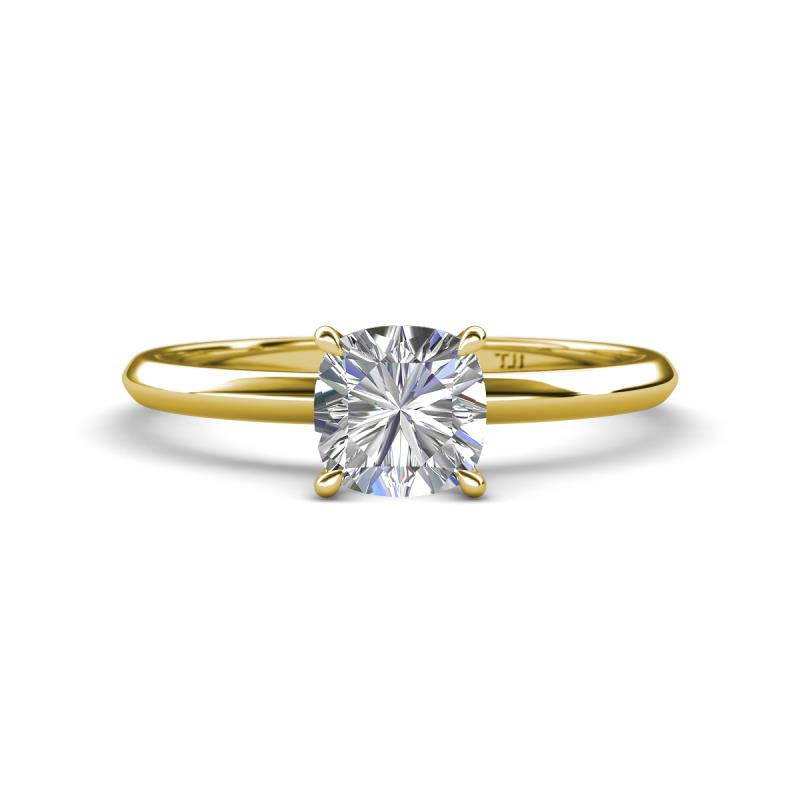 Elodie GIA Certified 6.00 mm Cushion Diamond Solitaire Engagement Ring 