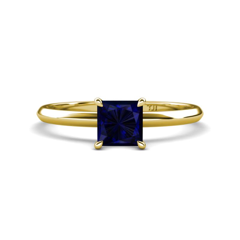 Elodie 6.00 mm Princess Lab Created Blue Sapphire Solitaire Engagement Ring 