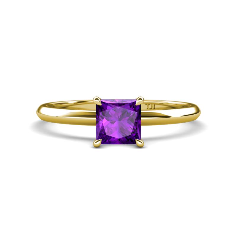 Elodie 6.00 mm Princess Amethyst Solitaire Engagement Ring 