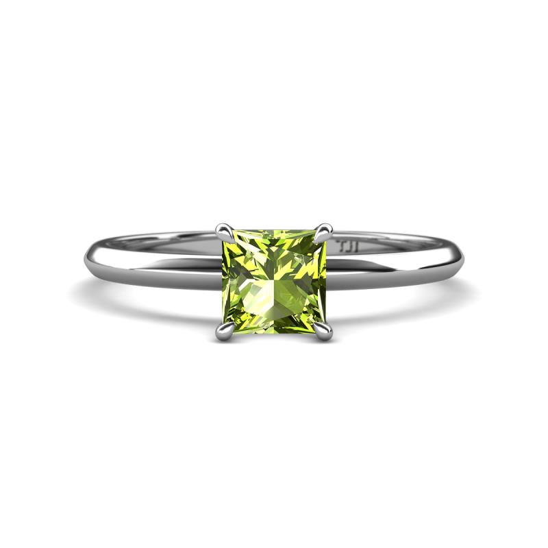 Elodie 6.00 mm Princess Peridot Solitaire Engagement Ring 