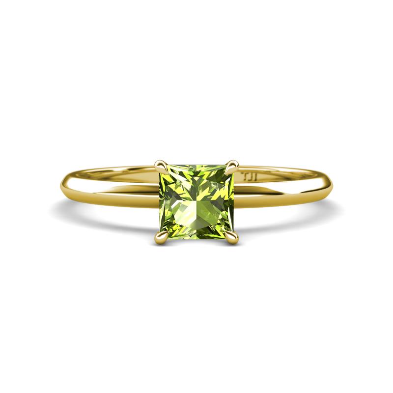 Elodie 6.00 mm Princess Peridot Solitaire Engagement Ring 