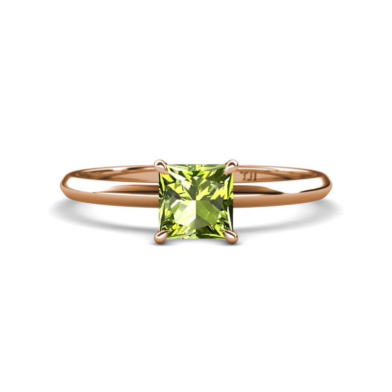 Elodie 6.00 mm Princess Peridot Solitaire Engagement Ring 