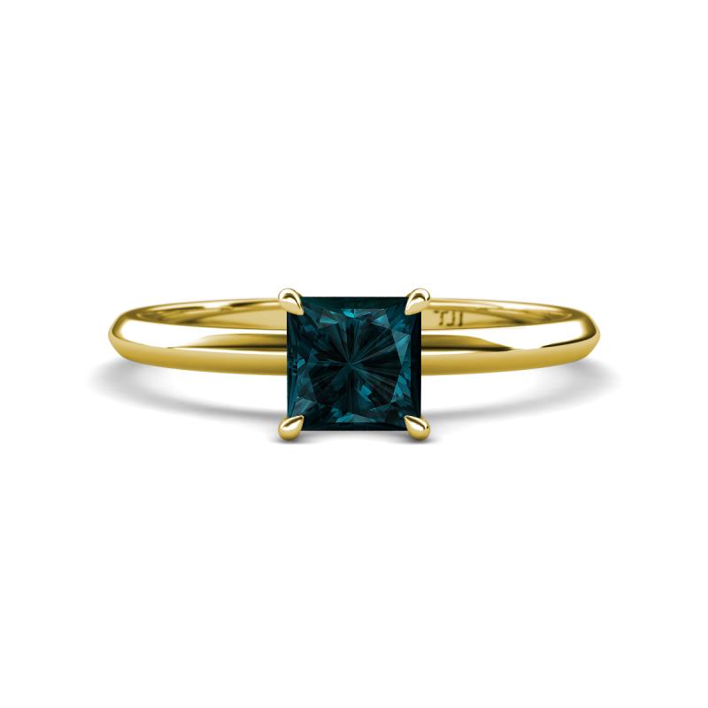Elodie 6.00 mm Princess London Blue Topaz Solitaire Engagement Ring 