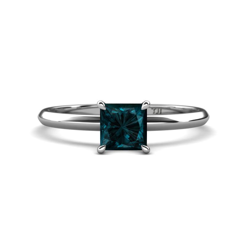 Elodie 6.00 mm Princess London Blue Topaz Solitaire Engagement Ring 