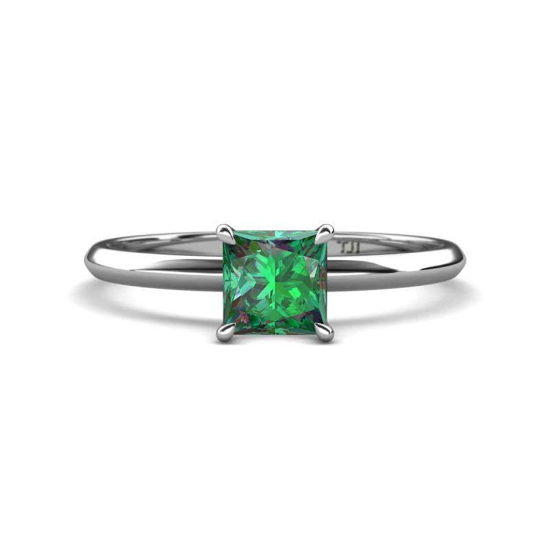 Elodie 6.00 mm Princess Lab Created Alexandrite Solitaire Engagement Ring 