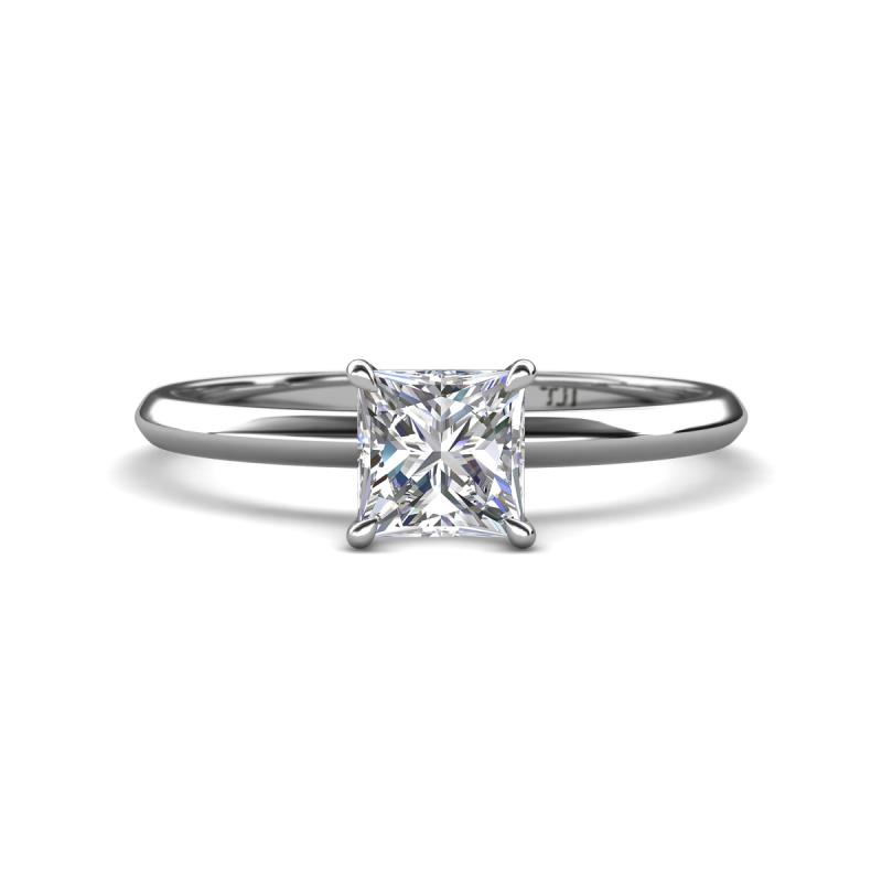 Elodie 6.00 mm Princess Forever Brilliant Moissanite Solitaire Engagement Ring 