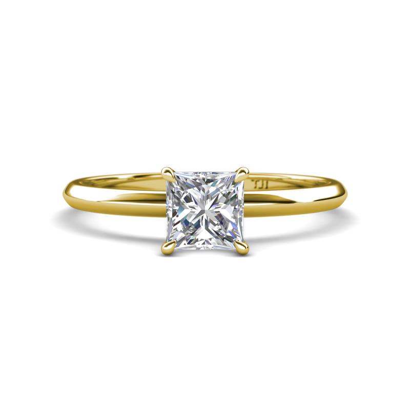 Elodie 6.00 mm Princess Forever One Moissanite Solitaire Engagement Ring 