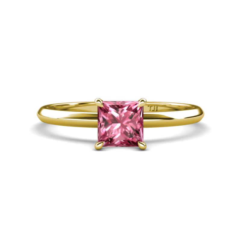 Elodie 6.00 mm Princess Pink Tourmaline Solitaire Engagement Ring 