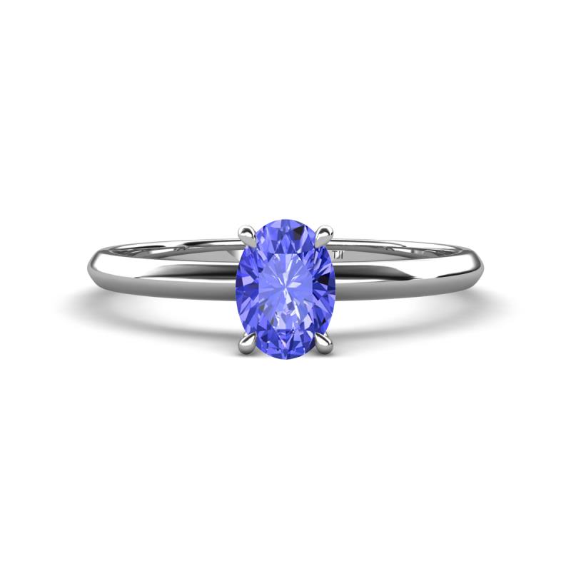 Elodie 7x5 mm Oval Tanzanite Solitaire Engagement Ring 