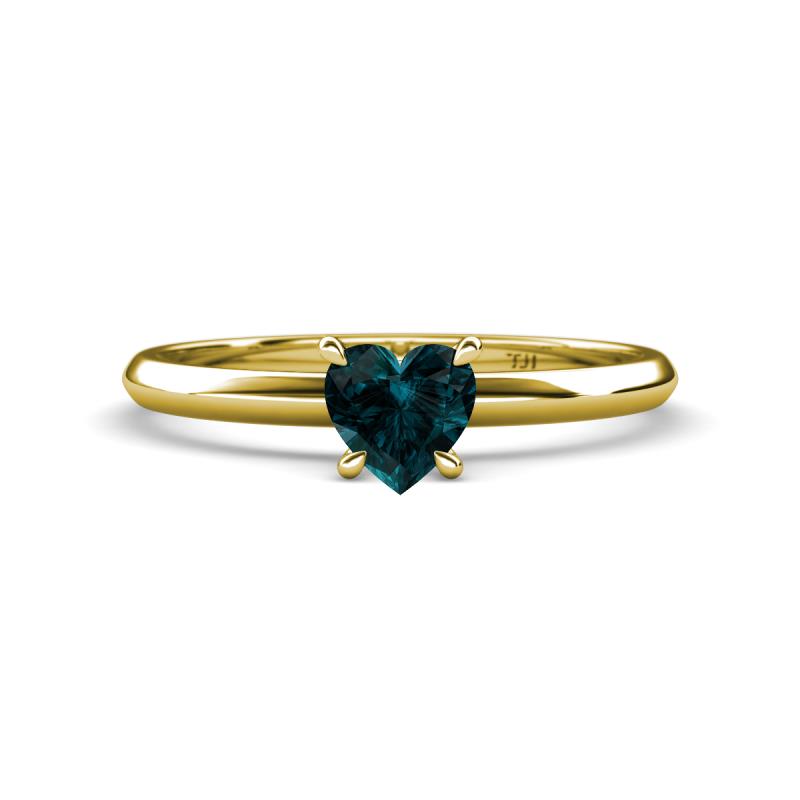 Elodie 6.00 mm Heart London Blue Topaz Solitaire Engagement Ring 