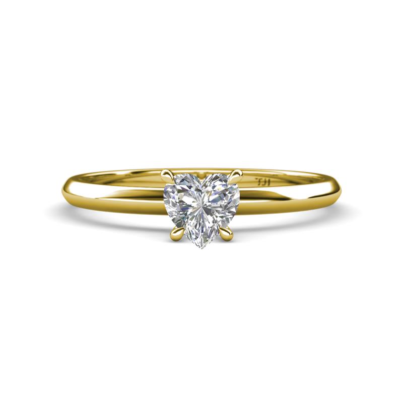 Elodie GIA Certified 6.00 mm Heart Diamond Solitaire Engagement Ring 