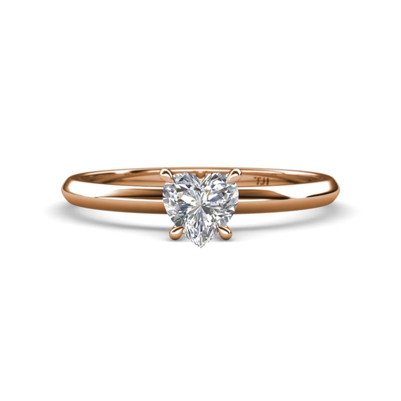 Elodie GIA Certified 6.00 mm Heart Diamond Solitaire Engagement Ring 