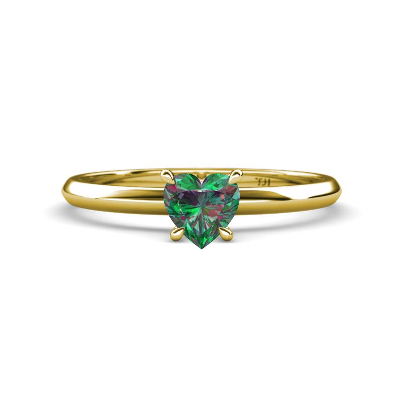 Elodie 6.00 mm Heart Lab Created Alexandrite Solitaire Engagement Ring 