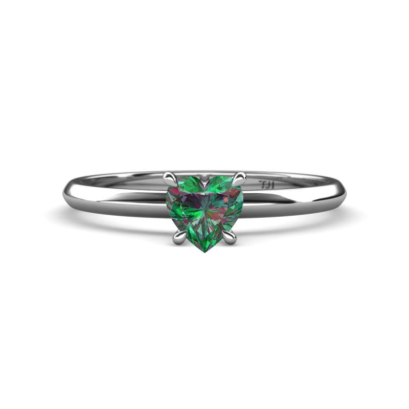 Elodie 6.00 mm Heart Lab Created Alexandrite Solitaire Engagement Ring 