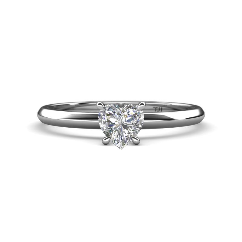 Elodie 6.00 mm Heart Forever Brilliant Moissanite Solitaire Engagement Ring 