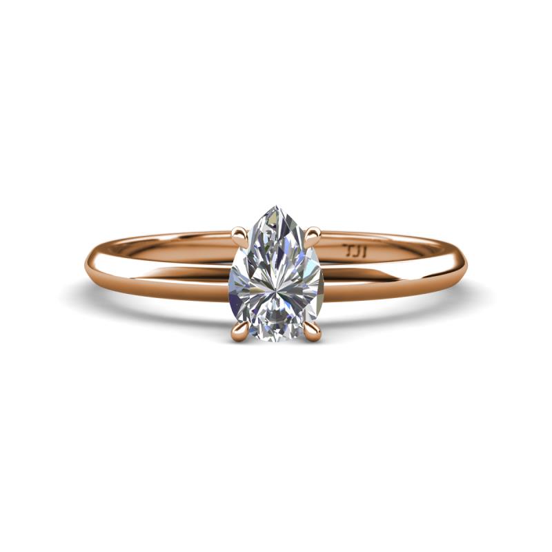 Elodie GIA Certified 7x5 mm Pear Diamond Solitaire Engagement Ring 