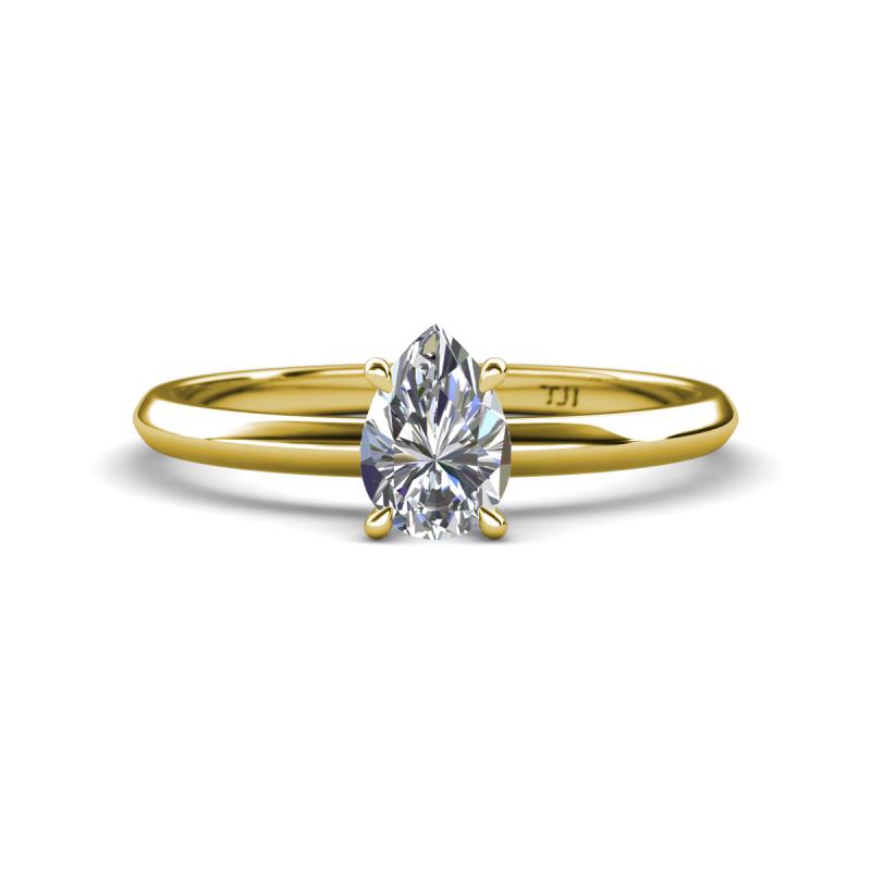 Elodie GIA Certified 7x5 mm Pear Diamond Solitaire Engagement Ring 