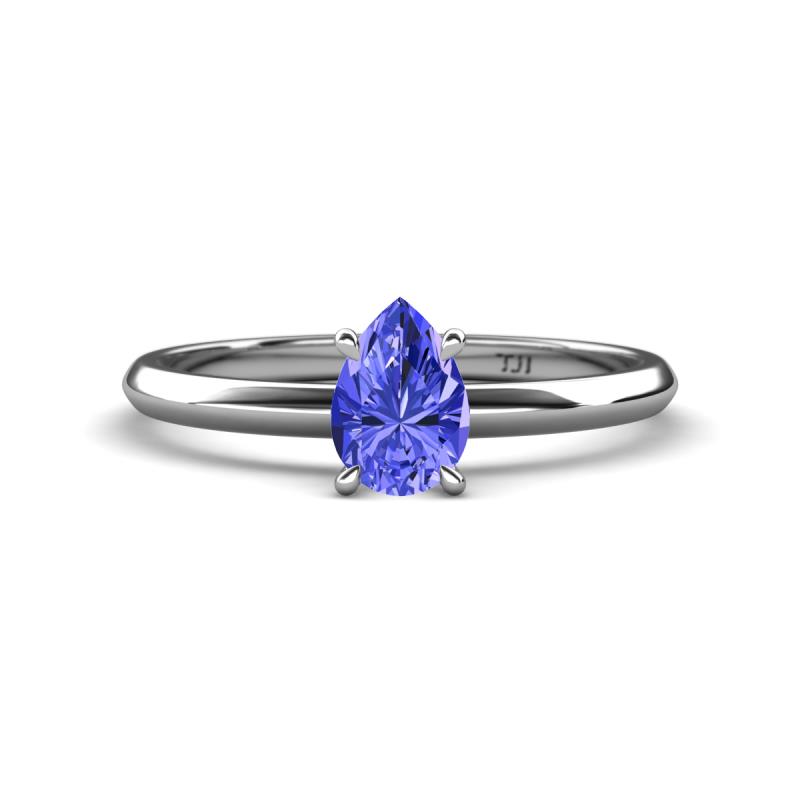 Elodie 7x5 mm Pear Tanzanite Solitaire Engagement Ring 