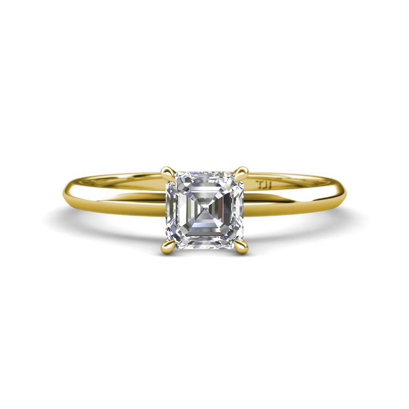 Elodie GIA Certified 6.00 mm Asscher Cut Diamond Solitaire Engagement Ring 