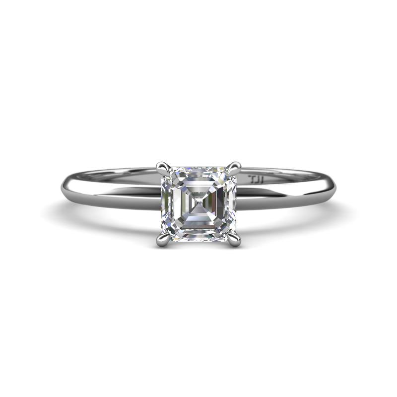 Elodie 6.00 mm Asscher Cut Forever Brilliant Moissanite Solitaire Engagement Ring 