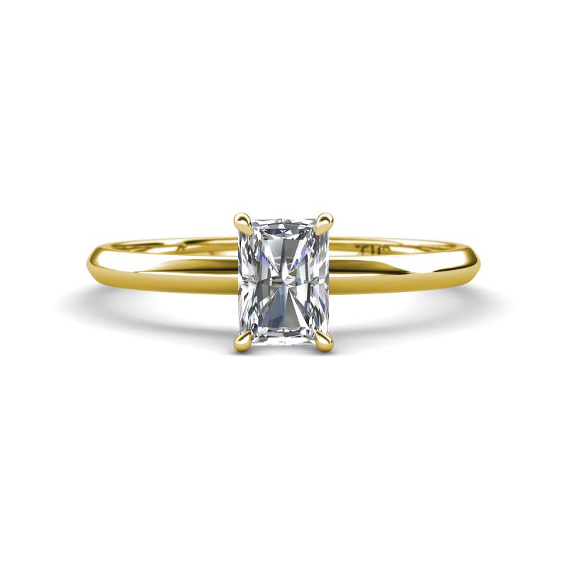 Elodie 7x5 mm Radiant Forever Brilliant Moissanite Solitaire Engagement Ring 