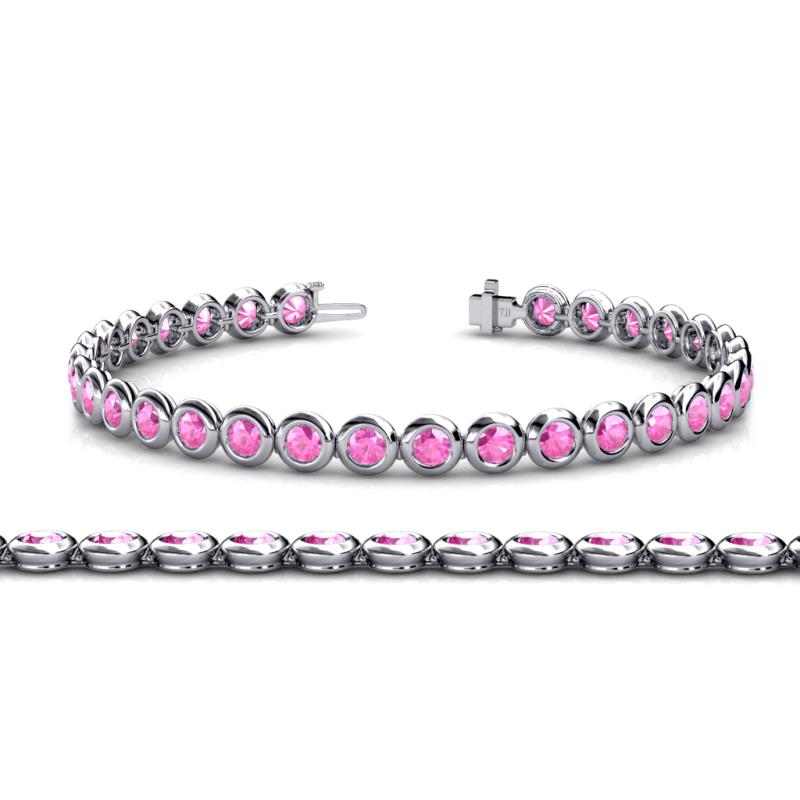 Quon Pink Sapphire Tennis Bracelet 