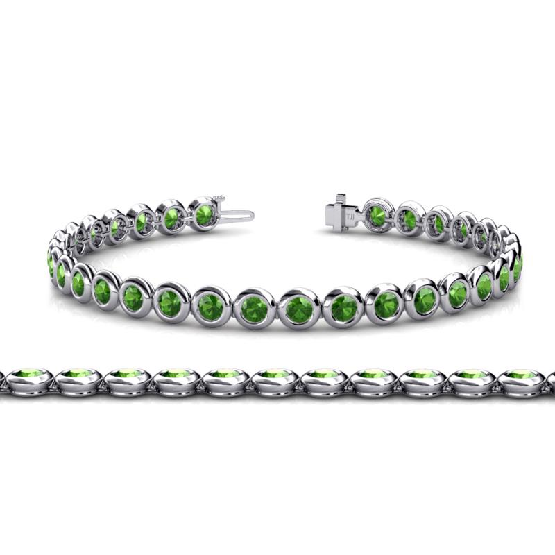 Quon Green Garnet Tennis Bracelet 