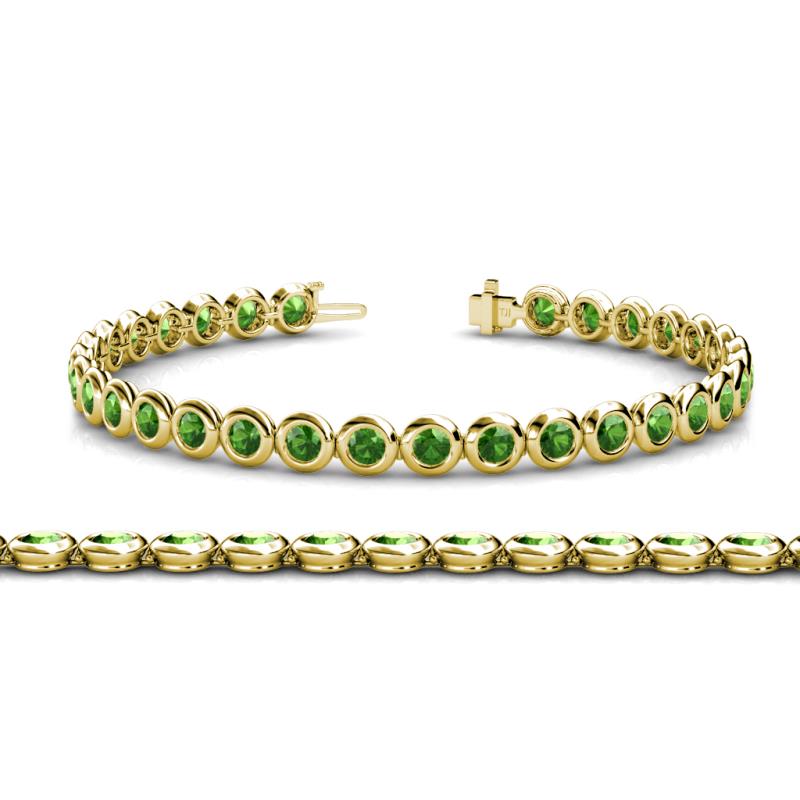 Quon Green Garnet Tennis Bracelet 